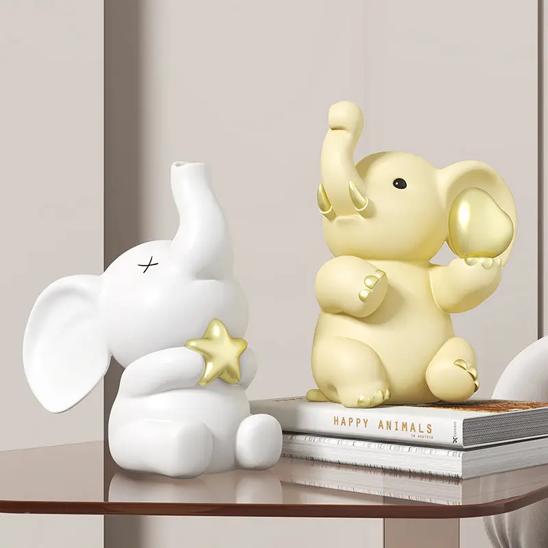 Light Luxury Creative Small Elephant Desktop Living Room Home Decoration Cartoon Small Elephant Mascot Opening Gift Wholesale
