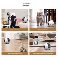 Mainan Kucing Robot Pintar Lintas Batas, Alat Penggoda Kucing Elektrik dengan Pemantauan WiFi Nirkabel, Model Interaktif XYL-DC01 Grosir