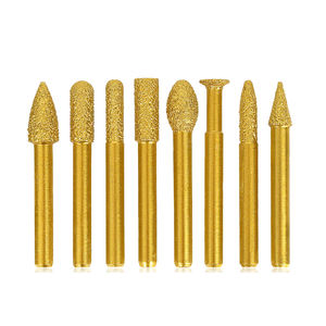 20 pezzi di alta qualità testa di macinazione diamante bava bit di lucidatura intaglio strumenti di macinazione per gioielli e vetro con gambo da 6mm - Product Image 1