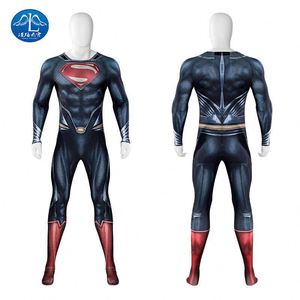Style chaud Clark Kent serré Cosplay Costume <span class=keywords><strong>Super</strong></span> héros homme Cosplay adulte homme avec cape pour Costume Sexy combinaison - Product Image 4