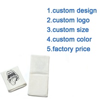 Vente en gros de petites pochettes à bijoux en coton et lin blanc avec logo imprimé personnalisé