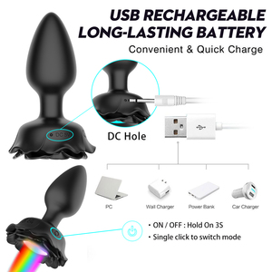 Anal Sex With Led Light Anal Plug With <b>Remote</b> Control Waterproof Adult Stimulation Sex Toy - Product Image 2