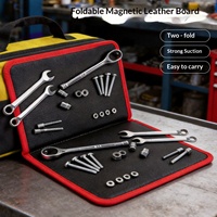 SUBORUI Ensemble d'outils magnétiques non marqués 3 pièces avec tapis de rangement double face et planche en cuir