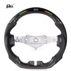 Led High-Quality Carbon Fiber Perforated Leather Custom Steering Wheels For Jeep Wrangler JK Rubicon 2011 to 2017 Grand Cherokee