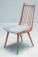 Chaise de restaurant haut de gamme en bois massif de frêne à grain ouvert, avec broche CNC 5 axes, pour l'architecture et l'ameublement commercial
