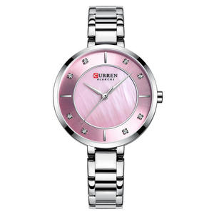 Montres mécaniques classiques pour femmes OEM, surface en coquille, étanches, minimalistes, petit cadran circulaire, montres à quartz tendance - Product Image 1