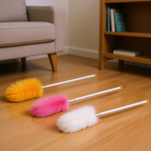 NLLE <b>Duster</b> Lambskin Telescopic Handle Soft <b>Cleaning</b> Tool For Home Dusting - Product Image 3