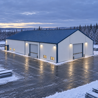 Entrepôt en acier pour climat froid, panneau PIR CSA 350W, atelier de stockage, bureau, bâtiment préfabriqué résistant à la corrosion