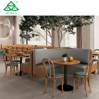Ensemble de meubles pour restaurant Tables de café style moderne avec base en métal pour restaurant, banquet, rectangulaires et autres meubles commerciaux