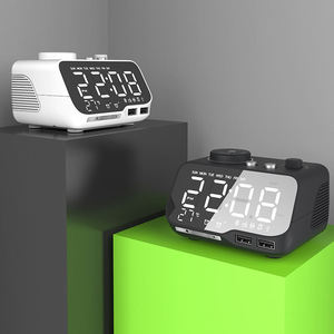 Temperature Display Radio Factory Multifunction Desktop Alarm <b>Clock</b> Dual USB Charging BT Speaker with <b>LED</b> Display FM Radio - Product Image 5