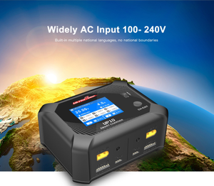 UltraPower UP10 智能平衡充电器 200W 两通道 FCP 功能 欧规插头 适用于无人机/汽车/遥控玩具 各类锂离子电池 - Product Image 3