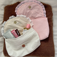 Mini porte-monnaie à imprimé floral, petit portefeuille à bouton, pochette portable pour boucles d'oreilles, cartes, rouge à lèvres pour femmes