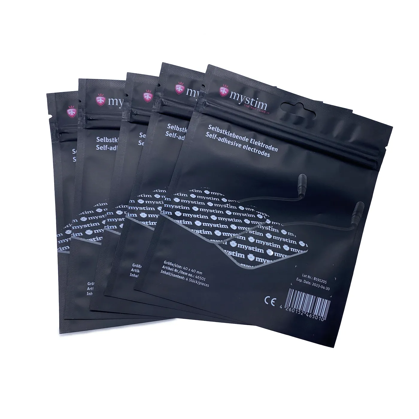 Saco de plástico estampado personalizado, saco preto fosco de fechadura do zíper, três sacos laterais selados para o consumidor de eletrodos