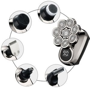 Afeitadora Eléctrica Rotativa de 7 Cabezales con Cuchillas Flotantes, Carga USB, Lavable, Herramienta de Afeitado para Hombres - Product Image 5