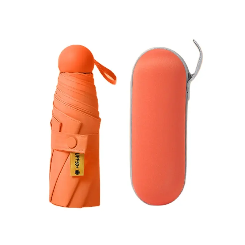 Protetor solar sombra mini guarda-chuva de bolso cápsula guarda-chuva dobrável personalizado com sentido premium