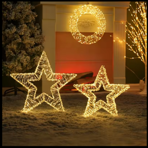 Grandes décorations de Noël extérieures, motif étoile lumineux à LED pour l'éclairage du Nouvel An - Product Image 3