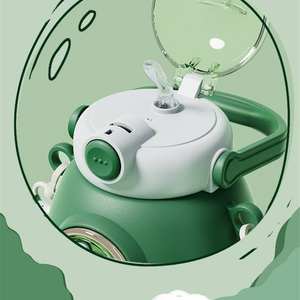 Grande bouteille d'eau en plastique de dessin animé mignon de 1100ml avec paille portable Nouveau verre pour enfants de 1100ml - Product Image 6