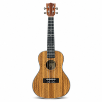 Ukulele Zebrawood 21/23 Inch Soprano Concert 4 Senar Kayu Lapis Finishing Matte Gitar Kecil Hawaii Grosir