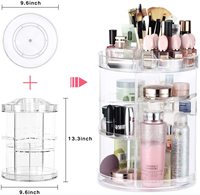 360 rotatif maquillage Organisateur Acrylique Soins De La Peau Cosmétiques Fondation Rouge À Lèvres Fard À Paupières Mac Présentoir Présentoirs de Plancher