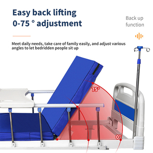 OEM Factory Price Elektrisches und manuelles Multifunktions-<span class=keywords><strong>ABS</strong></span>-Krankenhaus bett Patienten bett für die häusliche Pflege mit Esstisch - Product Image 3