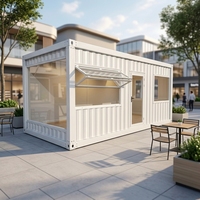 Conteneur maritime aménagé pour boulangerie, café, épicerie, application en centre commercial - Idéal pour l'aménagement de bar