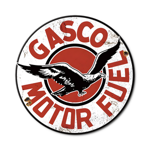 Letreros Decorativos Redondos Personalizados de Metal de 30 cm, Placas Metálicas Vintage con Diseño de Gasolina, Motor, Gas, Impresas para Decoración de Garajes - Product Image 3