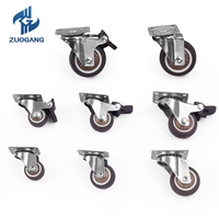 Zuo Gang Fabricant Fourniture Directe Guangdong Meubles Roulettes 4 Pièces Jeu Tpr Roulette Pivotante Double Plaque Supérieure