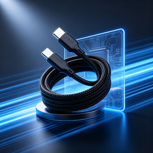 Cable de carga USB C trenzado de nailon, cable de sincronización de datos de carga rápida para uso diario en teléfonos inteligentes y tabletas - Product Image 3