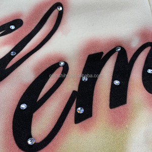 100% coton Zip up Heavyweight Hoodie Bulk Rhinestone Hoodie Fabricant French Terry Streetwear Custom Full Zip up Hoodie - Product Image 5