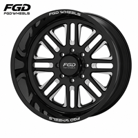 Jantes de camion polies FGD 22x12 22x14 24x12 24x14 26x16 avec capuchons flottants personnalisés forgés 4x4 tout-terrain 8x170 8x180 8x6.5 6x5.5