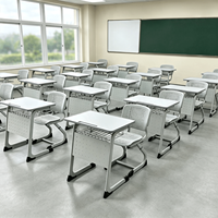 Meubles scolaires abordables de haute qualité, bureau et chaise pour un seul élève, table d'étude réglable en hauteur avec tiroirs pour la salle de classe
