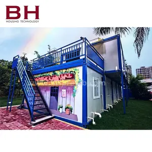 2 Floors Container Room For Worker Camp Living Quarter Accommodation, Staff Office, Meeting Room And Mess hall