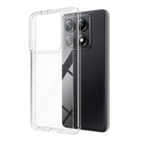Transparent Clair TPU + Acrylique Cas De Téléphone De Couverture Arrière Hybride Pour Xiaomi 14T Pro