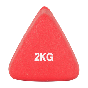 Haltères triangulaires personnalisables avec logo, poids colorés, haltères en plastique - Product Image 4