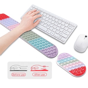 PC sáng tạo Nouveau grainy tùy chỉnh in tinh thể chuột Pad thiết lập trong suốt <span class=keywords><strong>Gel</strong></span> Silicone chơi game chuột Pad cổ tay phần còn lại cho văn phòng - Product Image 2
