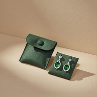 Sac de rangement pour bijoux de luxe avec fermeture à bouton-pression, option de gravure personnalisée, matériau en velours de haute qualité pour les voyages