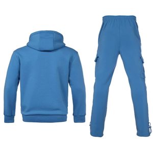 Ensemble de survêtement brodé pour homme Zhenbang, tenue de sport, veste à capuche en polaire à fermeture éclair intégrale, pantalon cargo, survêtement décontracté <span class=keywords><strong>2</strong></span> pièces - Product Image 2