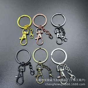 Juego de llaveros con cierre de langosta de aleación de zinc, gancho metálico redondo, accesorios de joyería para proyectos de bricolaje - Product Image 3