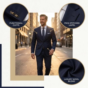 Costume de luxe 5 pièces pour <span class=keywords><strong>homme</strong></span>, coupe ajustée, <span class=keywords><strong>ensemble</strong></span> complet de <span class=keywords><strong>soirée</strong></span> formel haut de gamme - Product Image 6