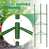Senershuo 2er-Pack 28,4 cm Robuste Dreieckige Tomatenkäfige Kunststoffbeschichteter Stahl Pflanzengitter für Kletterpflanzen Hochbeete