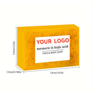Handmade Bar <b>Soap</b> 100g Anti-Acne Exfoliating Care Oily Skin Cross-Border Trade Fashion TK Model Turmeric Lemon <b>Kojic</b> Acid <b>Soap</b> - Product Image 2