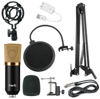 Havit – Microphone de Studio à condensateur Usb professionnel en métal Am103Cm, enregistrement vocal, Podcast, Microphone de jeu