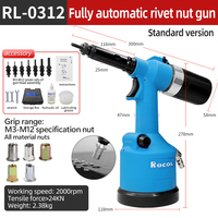 Effiziente RL-0312 Pneumatische Nietmutternpistole Einfache Bedienung M3-M12 Langlebiges Sicheres Druckluft-Nietwerkzeug COL ROCOL für Automobilgebrauch 5-7 Bar
