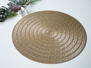 Napperon en <span class=keywords><strong>vinyle</strong></span> tissé Ins rond tissé isolation thermique <span class=keywords><strong>tressé</strong></span> <span class=keywords><strong>tapis</strong></span> de Table rond <span class=keywords><strong>tapis</strong></span> de Table or ruban Pvc Placema - Product Image 4