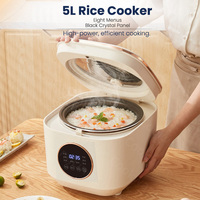 Cuisinière à riz multifonction 5L avec cuve intérieure antiadhésive saine pour la cuisine domestique