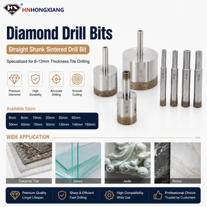 Broca de Diamante de Alta Durabilidad con Vástago Recto <span class=keywords><strong>para</strong></span> Perforación de Vidrio Arquitectónico - Product Image 2