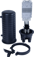 IP68 Waterproof Vertical Dome Optical Fiber Splice Closure 288C Fiber Cable Junction Box With Complete Installation Fittings
