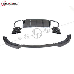 2014Y ~ W212 E63 E63S Auto Auto in fibra di carbonio kit posteriore anteriore parti del diffusore labbro con le punte del tubo di scarico - Product Image 1