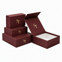 Boîtes rigides mates de luxe personnalisées avec logo, grandes, 2 mm, noires, pliables, jetables, avec fermeture magnétique, pour chaussettes et fourrures