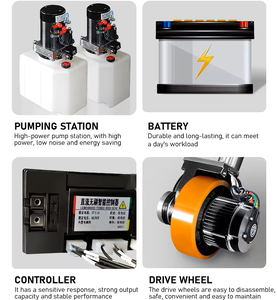 Montacargas Eléctrico de 2 Toneladas con Batería de Litio, Mini Montacargas Eléctrico para Operaciones en Almacenes Pequeños - Product Image 4